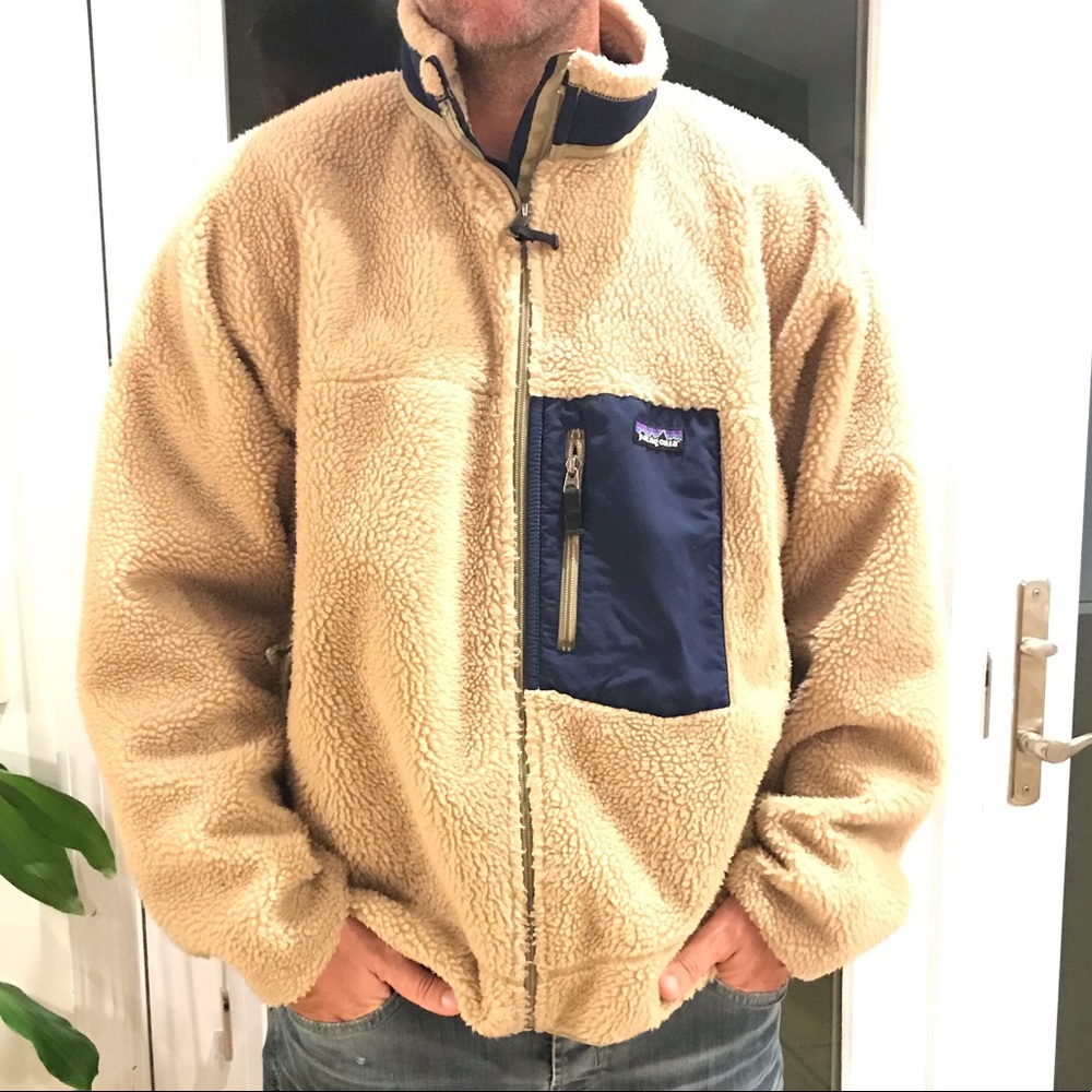 RARE PATAGONIA Classic Retro-X Sherpa Jacket Tan